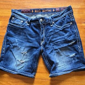 Rock Revival Blue Denim Shorts